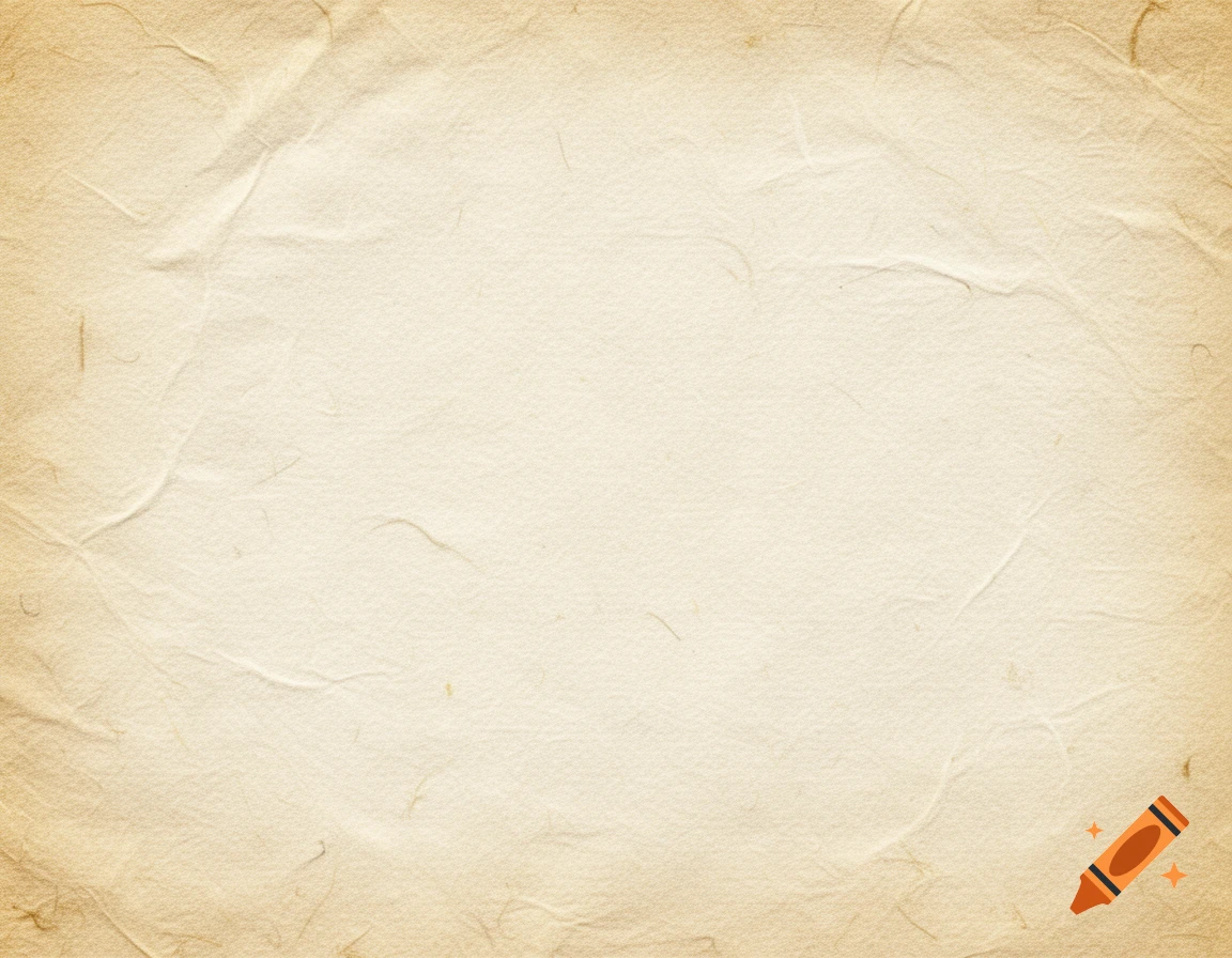 Aged, cream-colored crumpled paper texture with subtle fibers and a dark vignette.