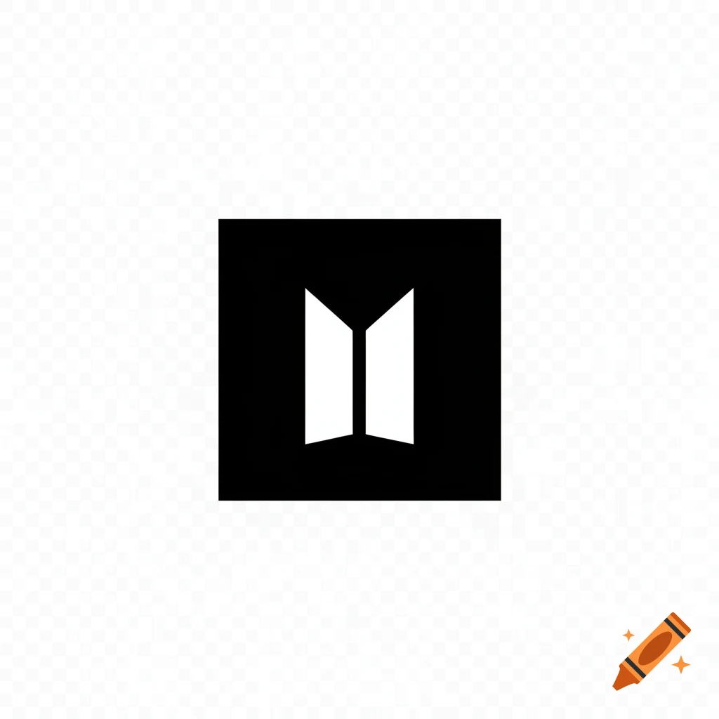 A minimalist black and white logo with two inward-sloping trapezoids forming an M-shape, centered on a transparent background.