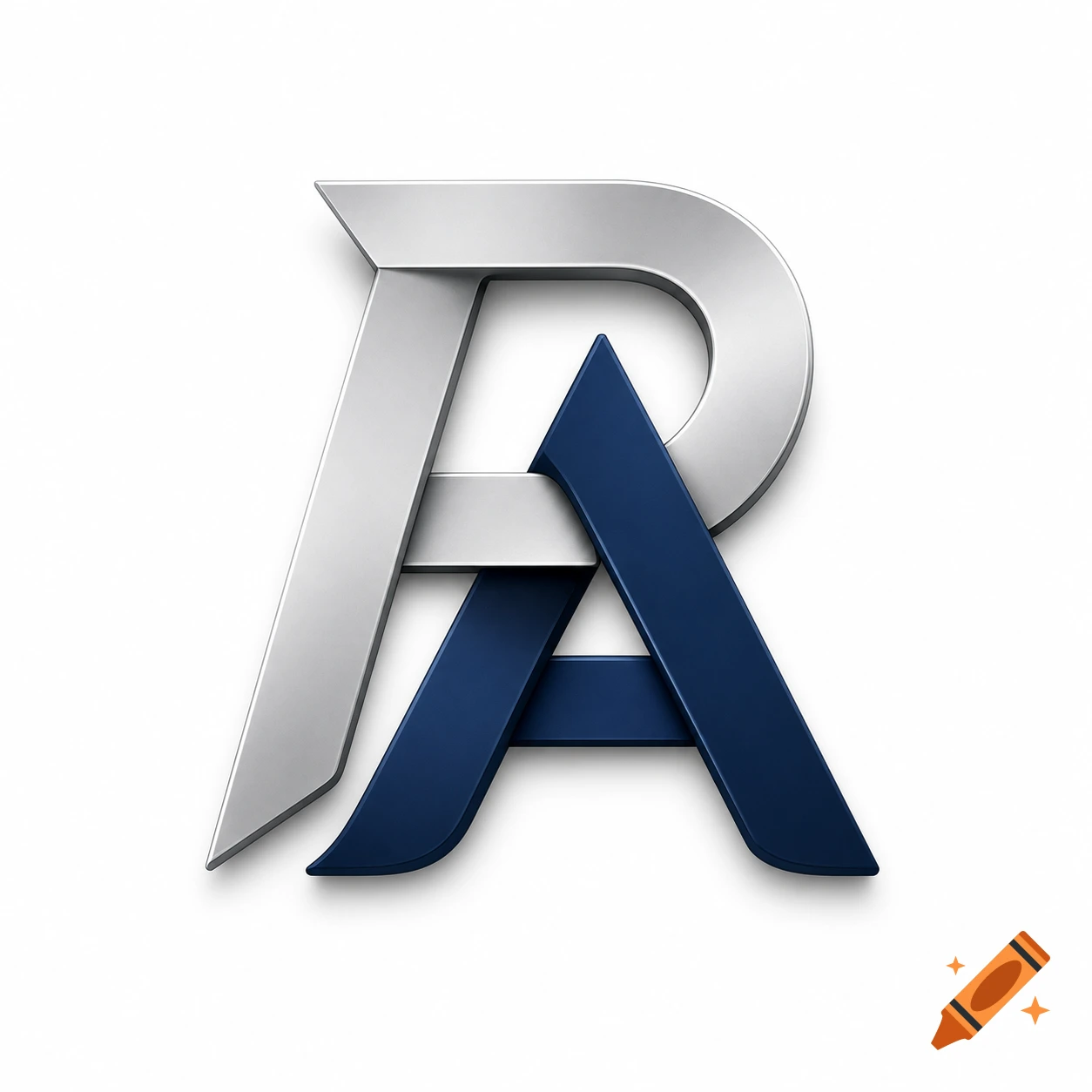 3D metallic silver and blue interlocking 'P' and 'A' logo on a white background.