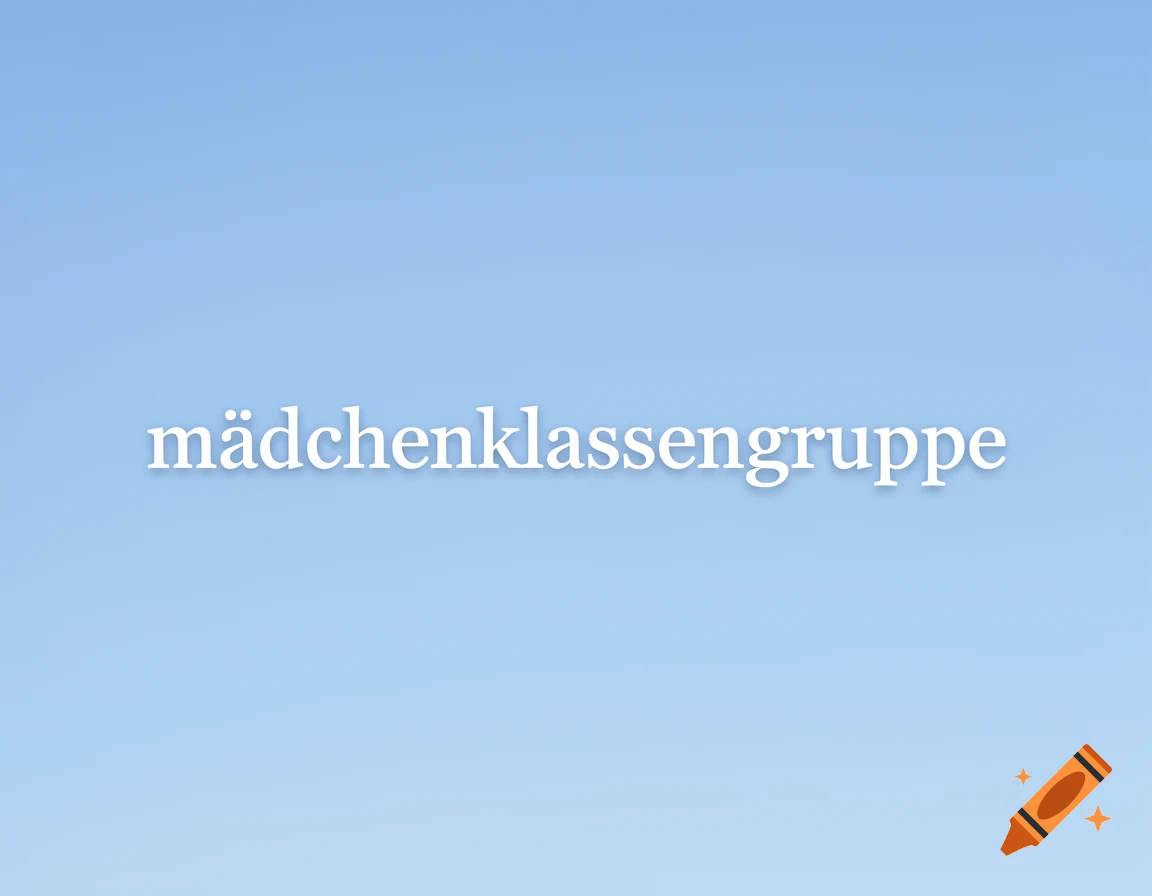 White text "mädchenklassengruppe" centered on a light blue background.
