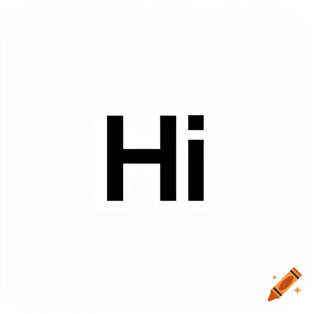 The word "Hi" in black block letters on a white background.