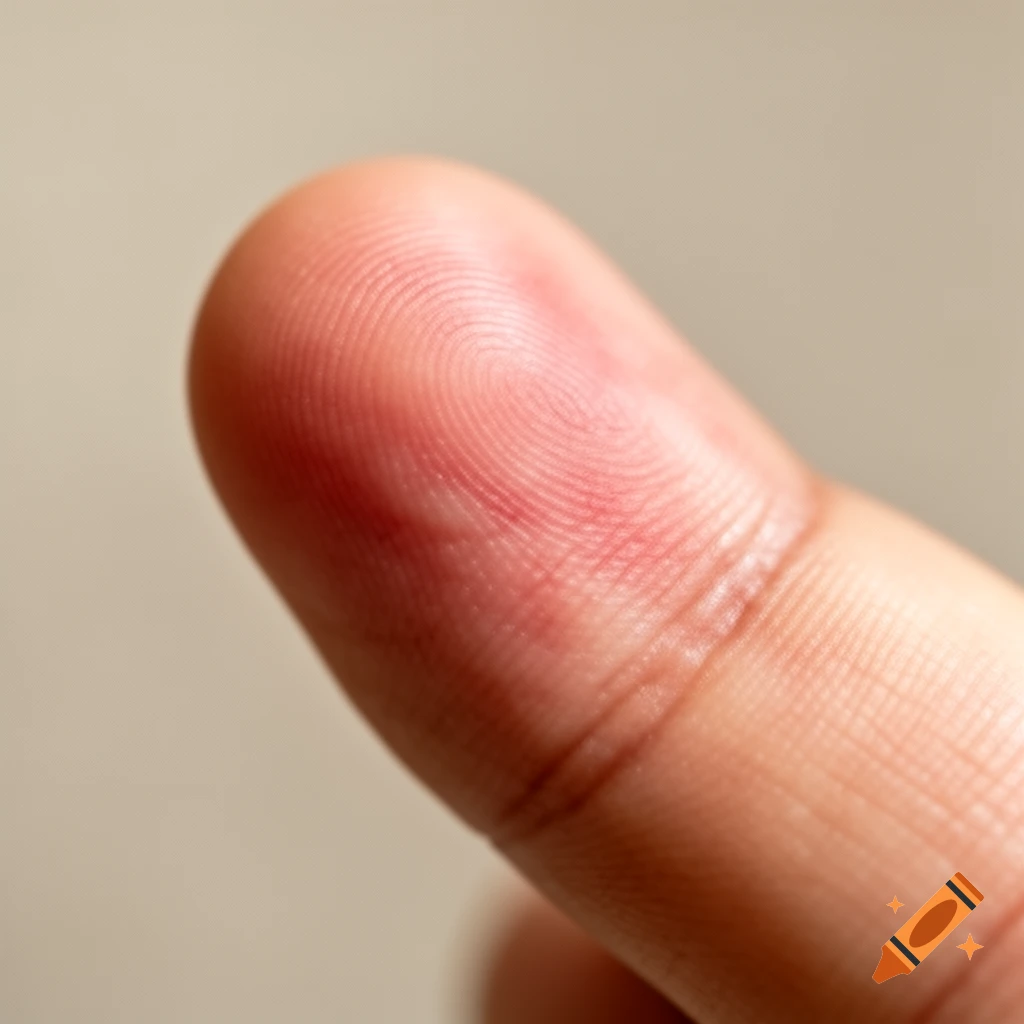 A close-up shot of a human fingertip showing distinct fingerprint patterns.
