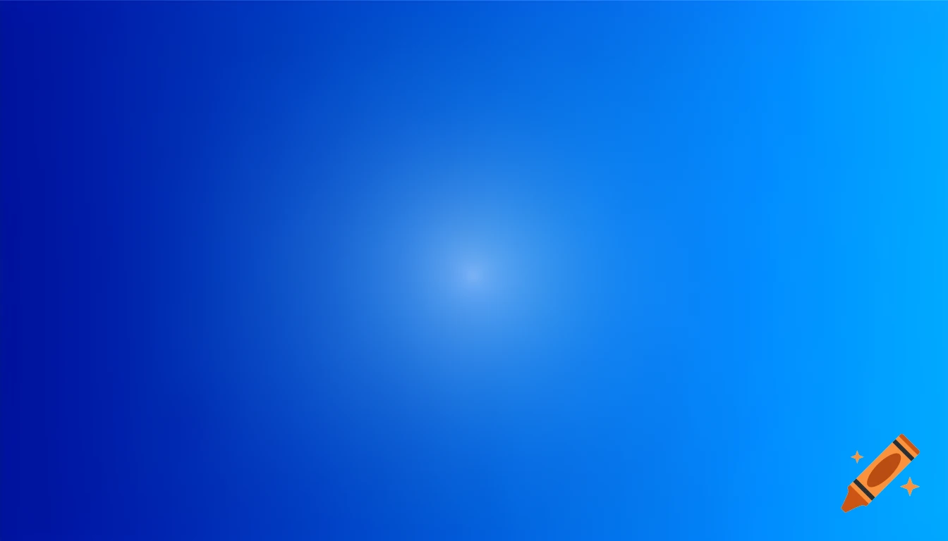 Smooth blue gradient background with a subtle central glow, transitioning from deep royal to vibrant bright blue.