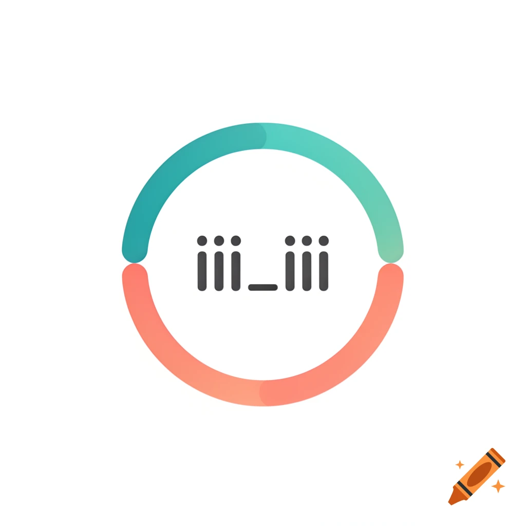 A graphic icon with the text 'iii._iii' inside a circle formed by teal and peach arcs.