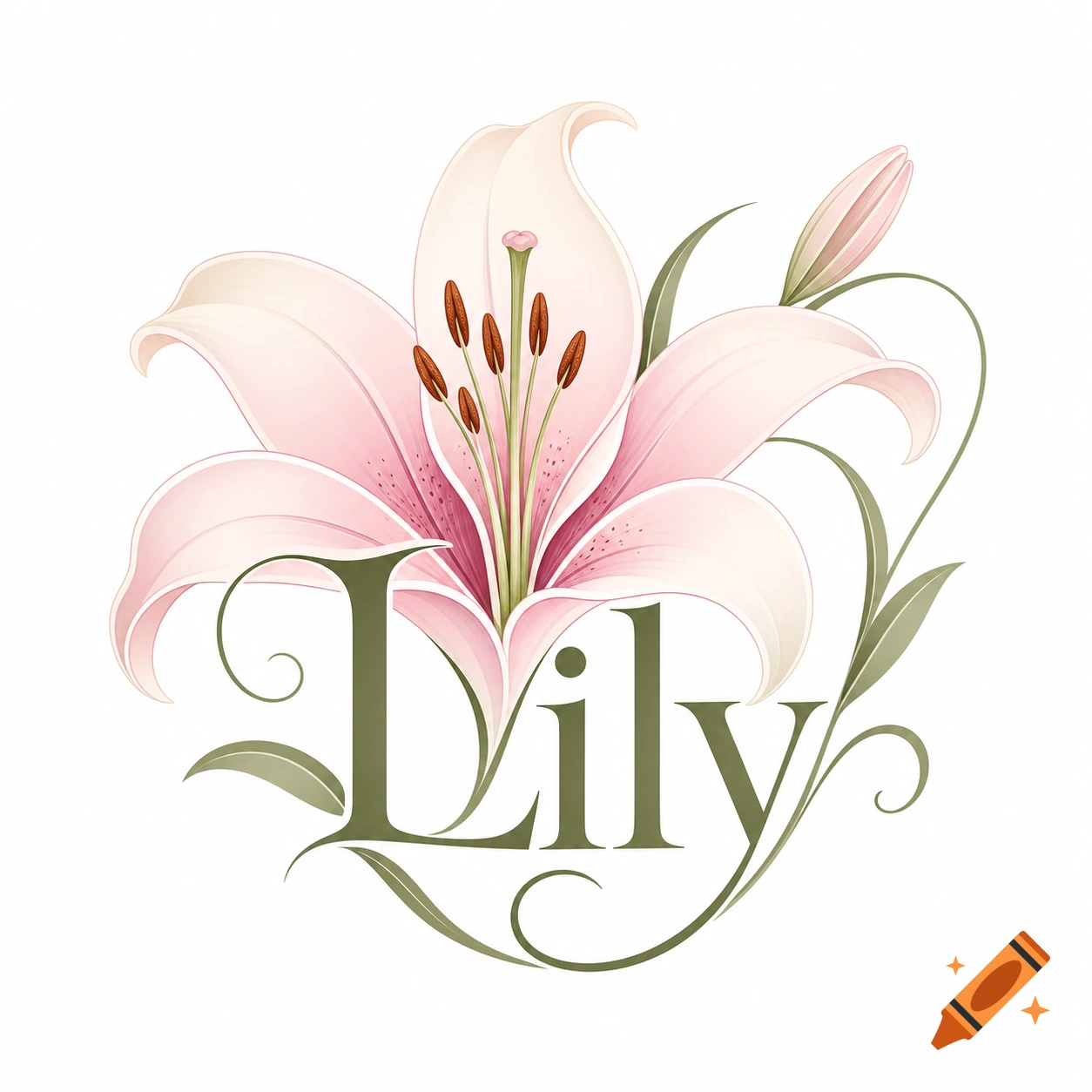 A stylized pink lily flower logo with green text 'Lily' and foliage on a white background.