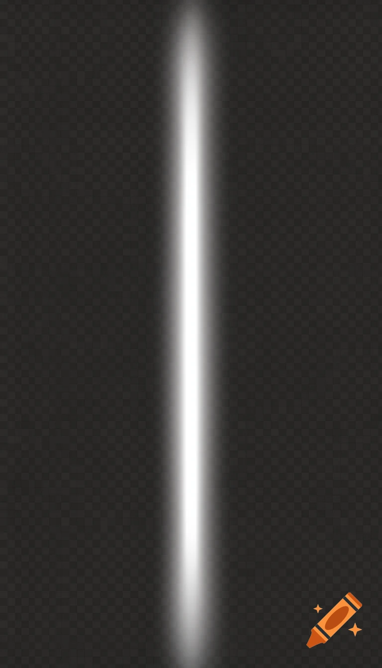 A vertical, glowing white beam of light with soft, feathered edges on a transparent background.