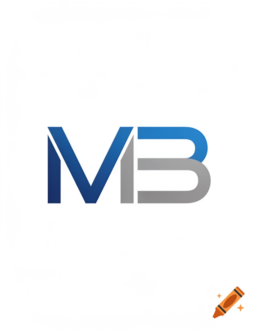 A logo featuring stylized capital letters 'MB' in blue and gray.