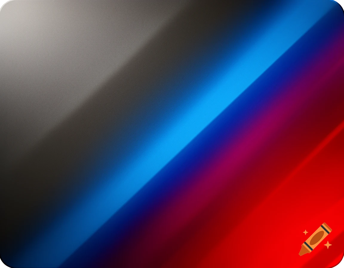 Diagonal gradient card: deep gunmetal grey to electric blue and crimson red, creating a dynamic streak.