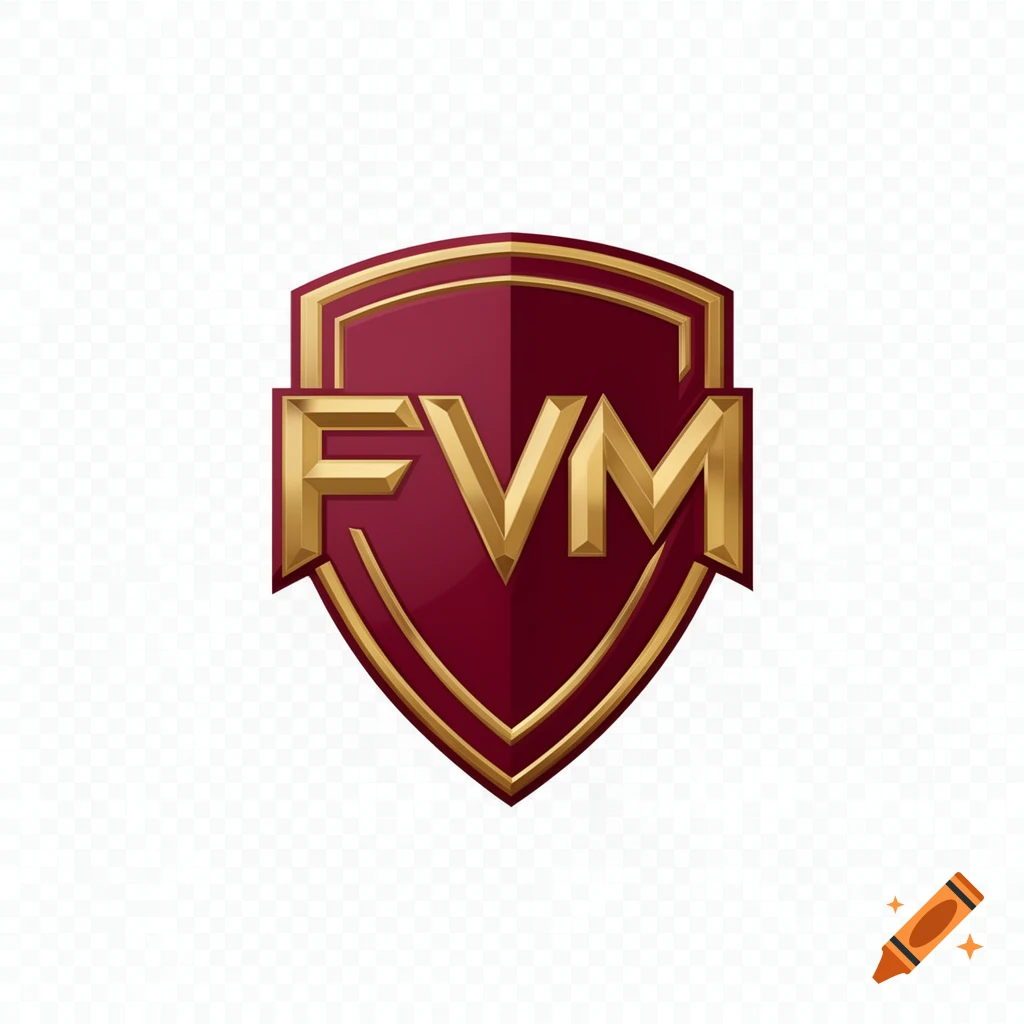 A red and gold shield logo featuring the letters 'FVM' in metallic gold.
