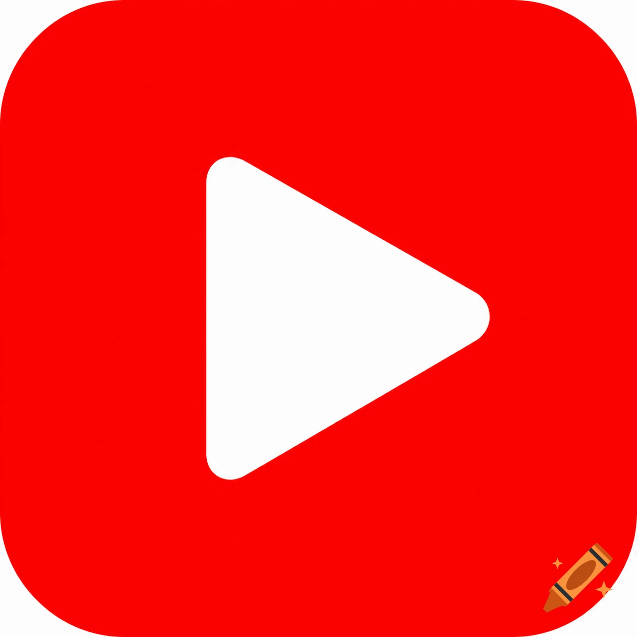 A red square with rounded corners containing a white play button symbol, the YouTube icon.