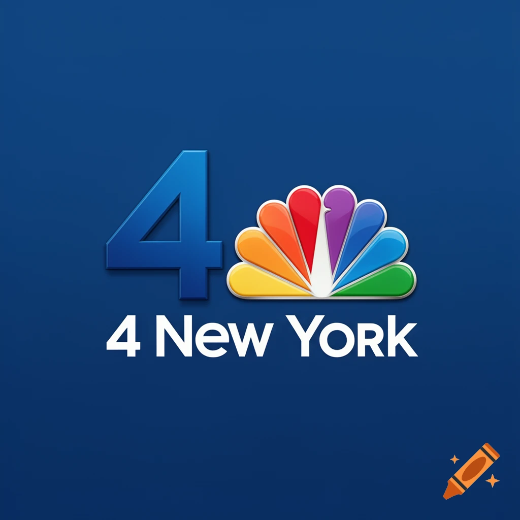 WNBC 4 New York logo featuring a blue number 4, an NBC peacock, and the text '4 New York' on a blue background.