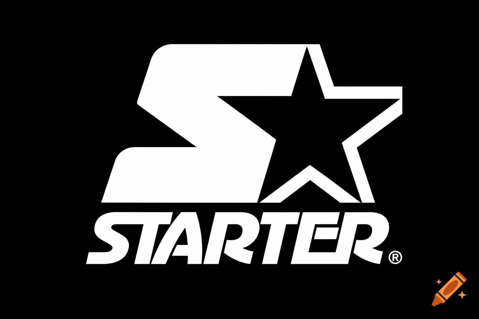 Black and white Starter logo featuring a stylized 'S' with a star and the word 'STARTER' below it.