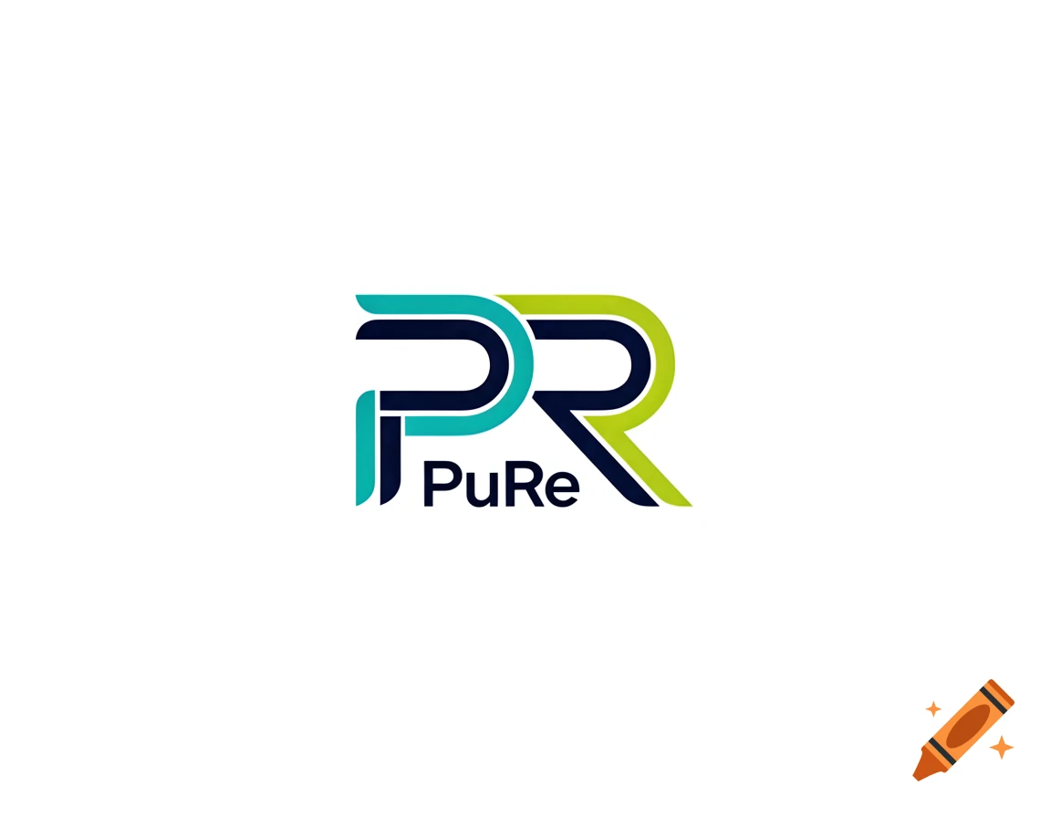 A logo with stylized, intertwined letters 'PR' in teal, dark blue, and lime green, with the word 'PuRe' below it in dark blue.
