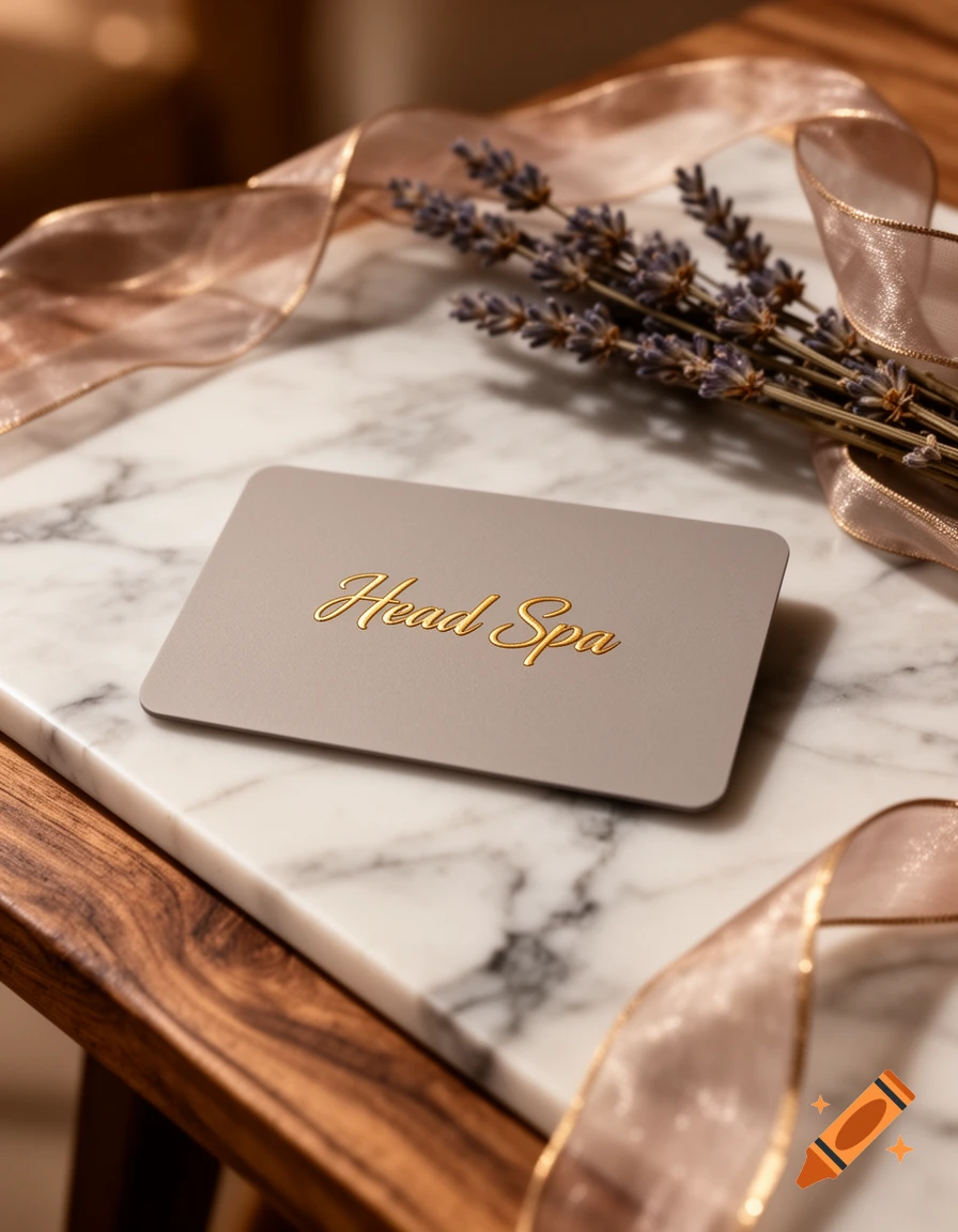 A grey gift card with