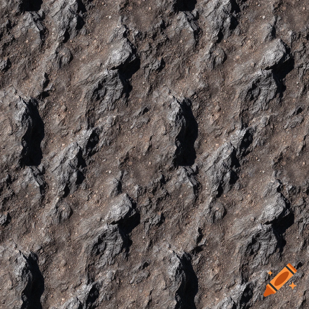 A dark, rough, repeating texture of an asteroid wall with shadows and small debris.