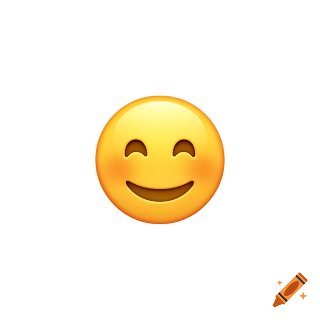 A classic yellow smiley face emoji with smiling eyes and a wide smile.