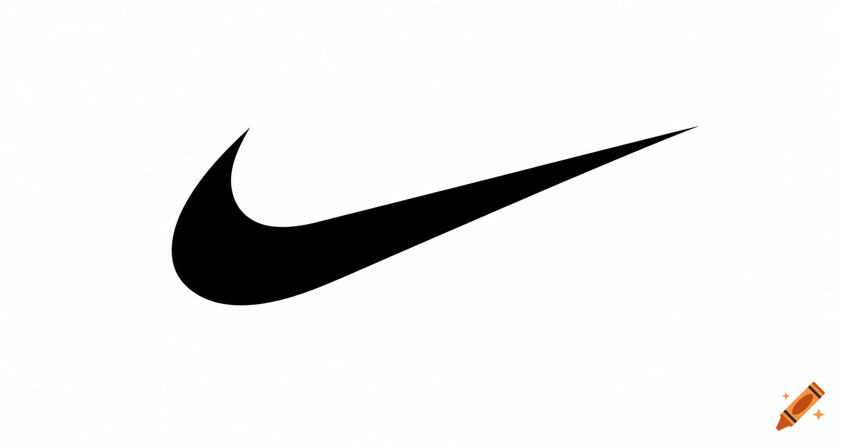 A clean, black Nike swoosh logo on a pure white background.