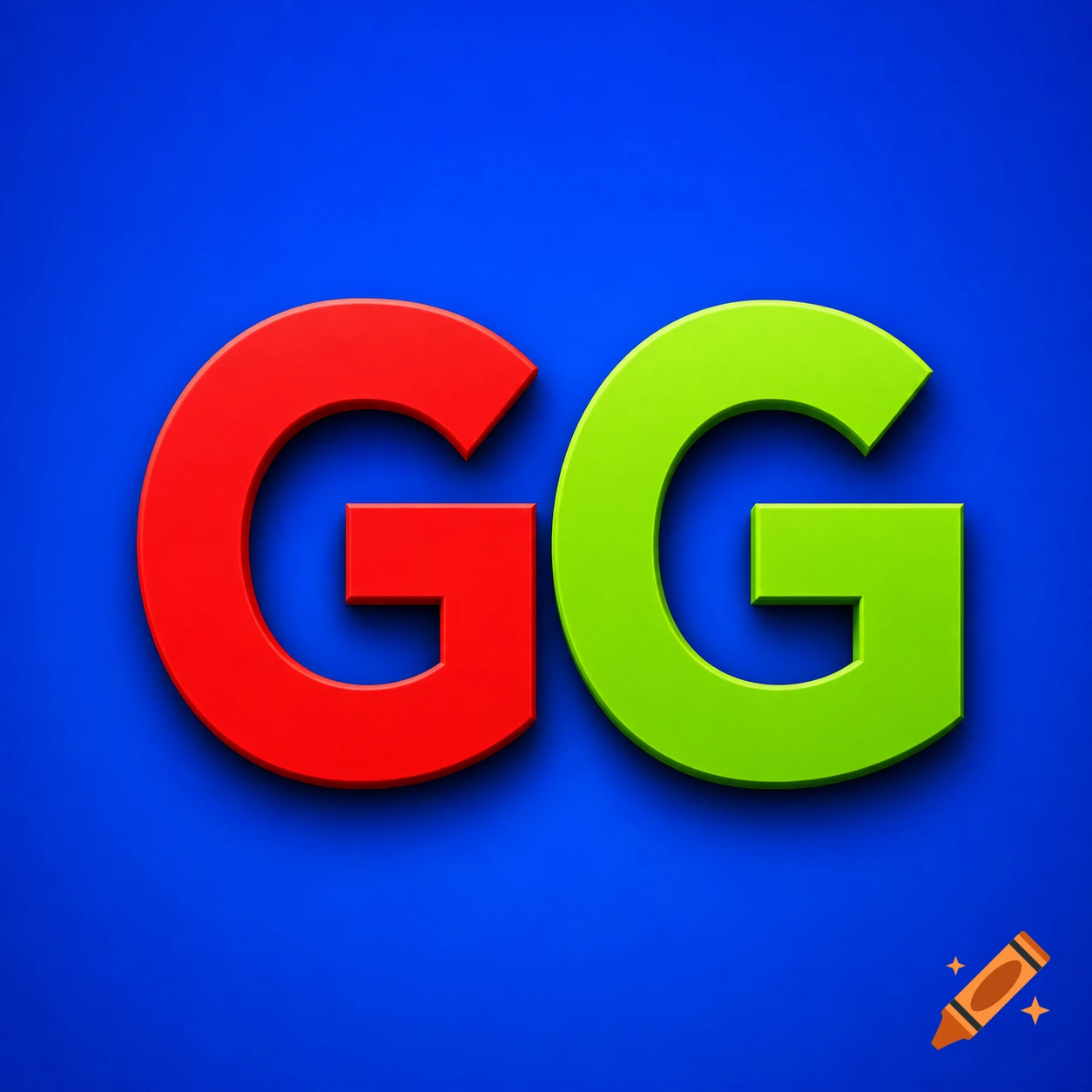 A logo featuring a large red letter 'G' and a large green letter 'G' next to each other on a blue background.