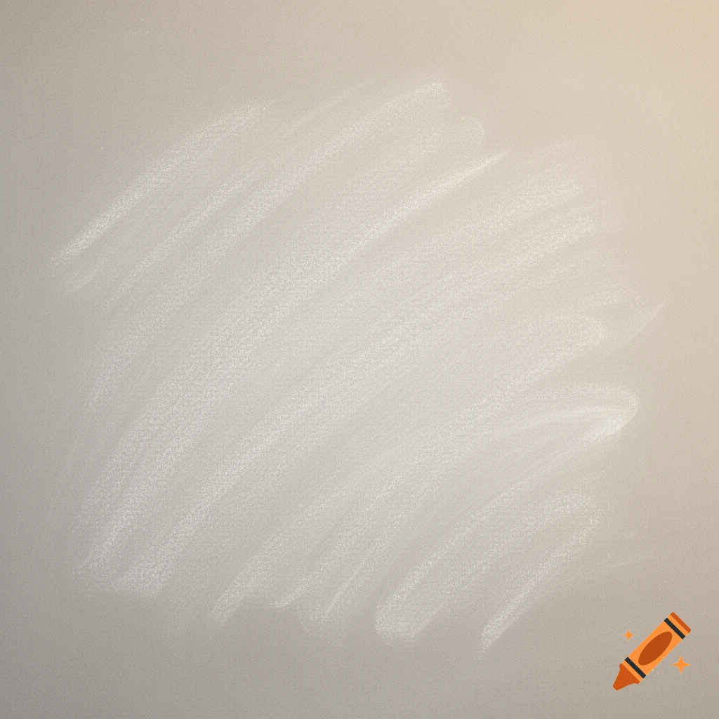 A light beige background with white chalk smudges.