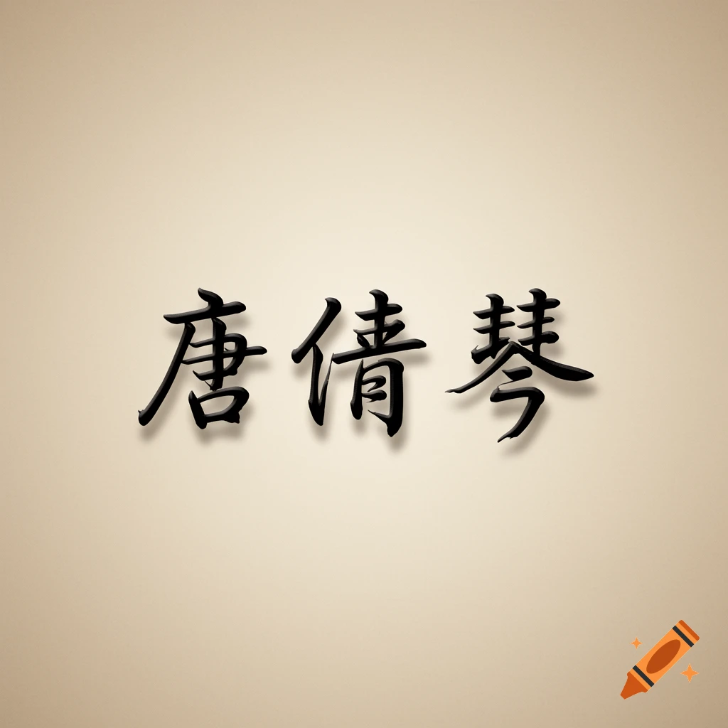 The Chinese characters '唐倩琴' in black traditional script on a light beige background.