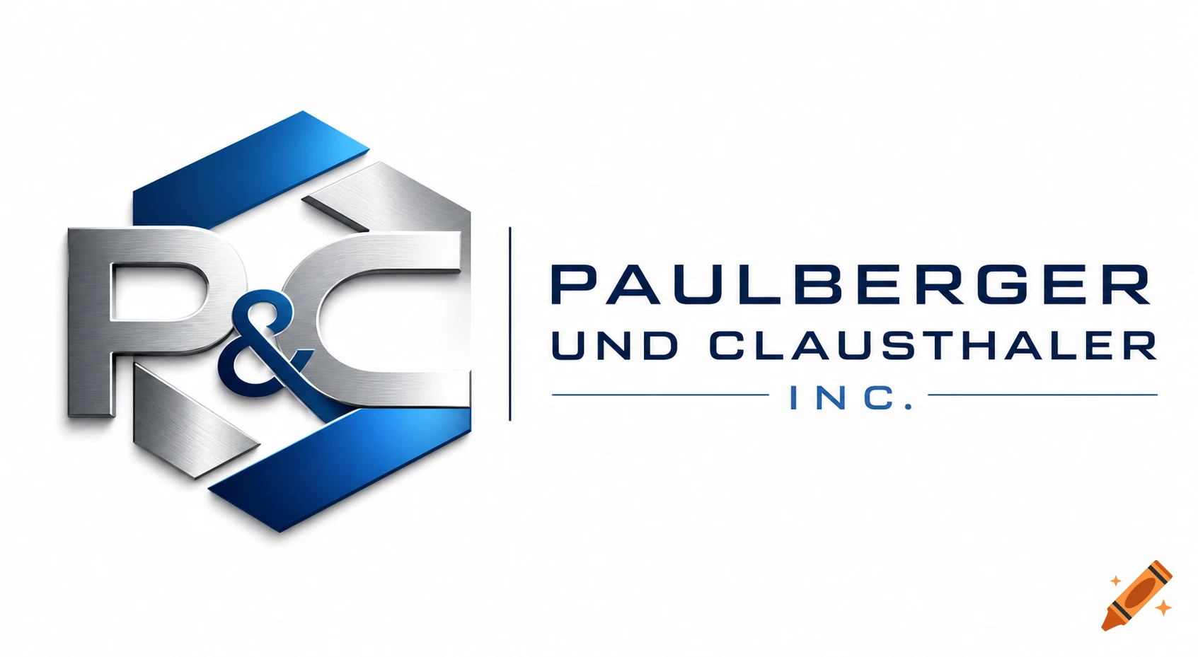 A modern blue and silver hexagonal logo with metallic 'P&C' initials and 'PAULBERGER UND CLAUSTHALER INC.' text.