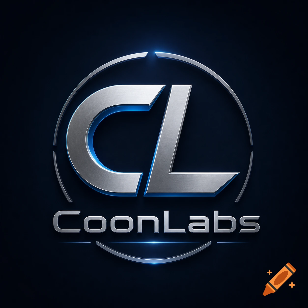 A metallic and blue logo featuring the letters "CL" inside a circular design, with "CoonLabs" written below.