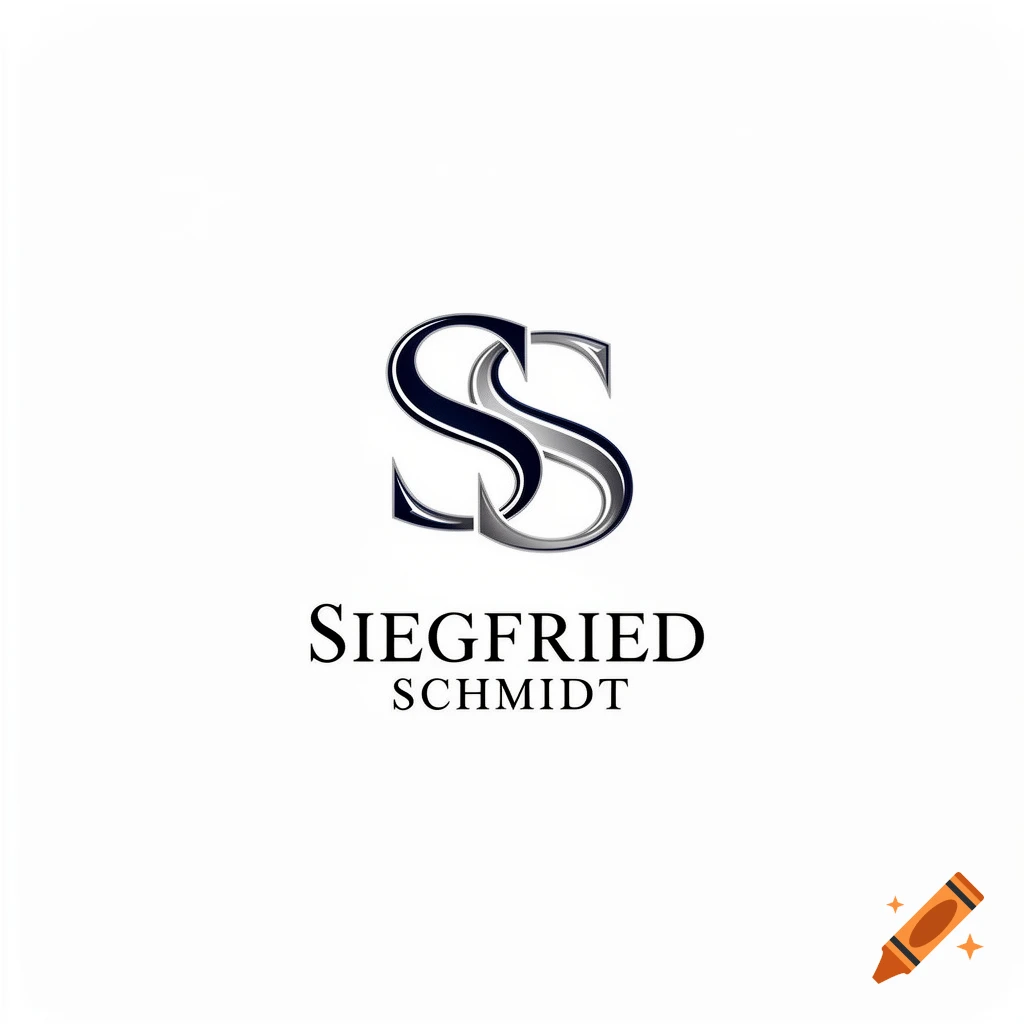 A stylized silver and dark blue SS monogram logo above the words 'Siegfried Schmidt' in a serif font on a white background.