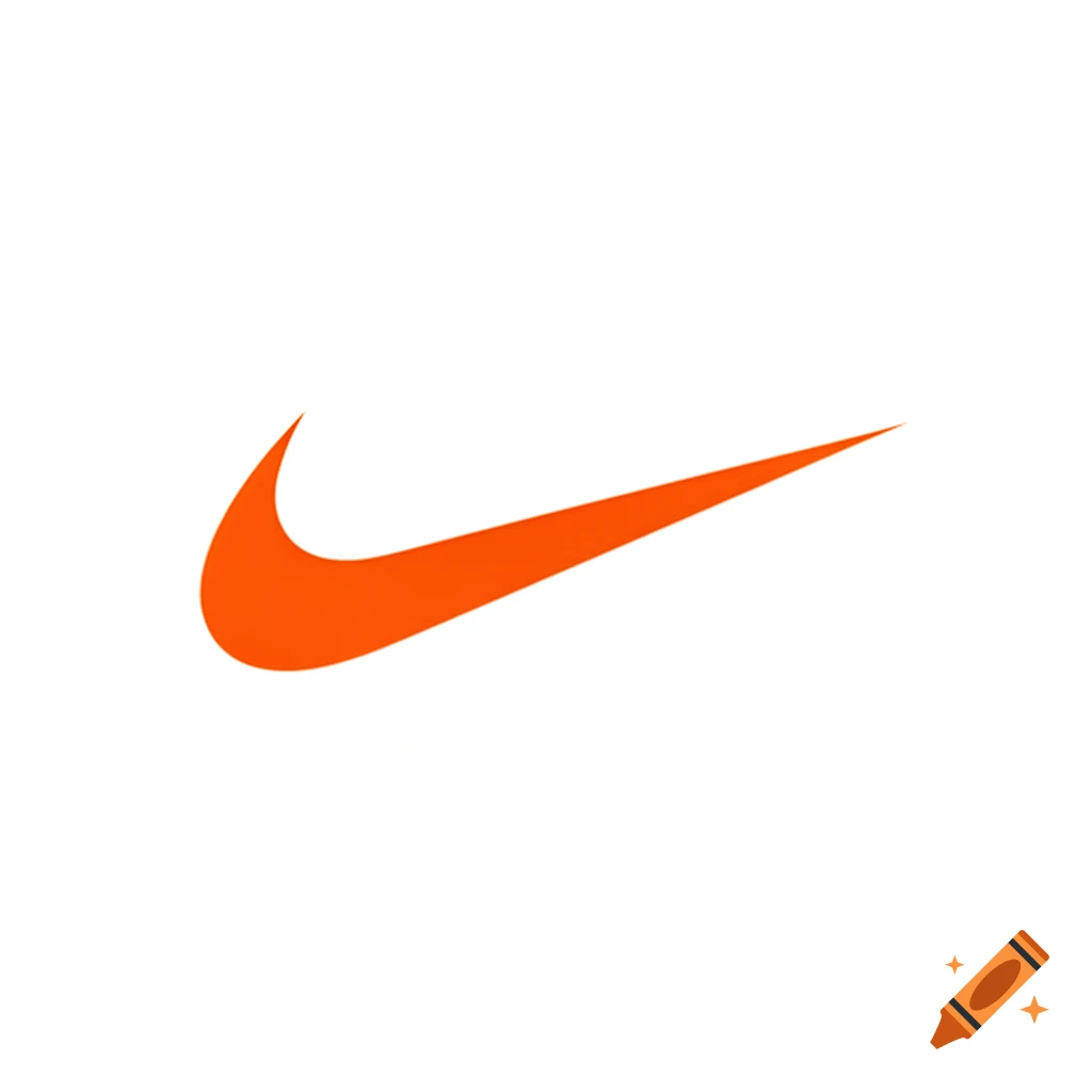An orange Nike swoosh logo on a white background.