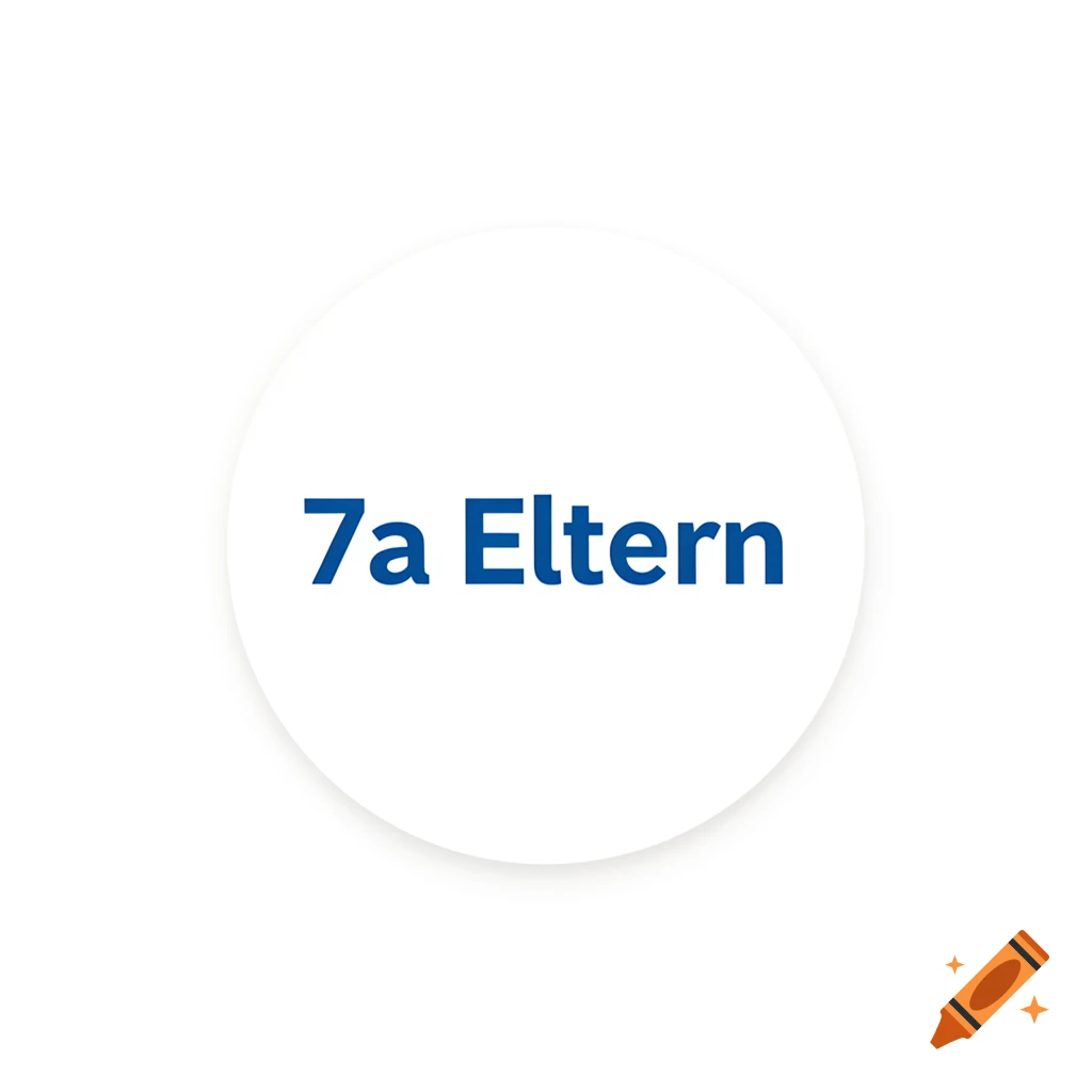 Blue text '7a Eltern' in a white circle on a white background.