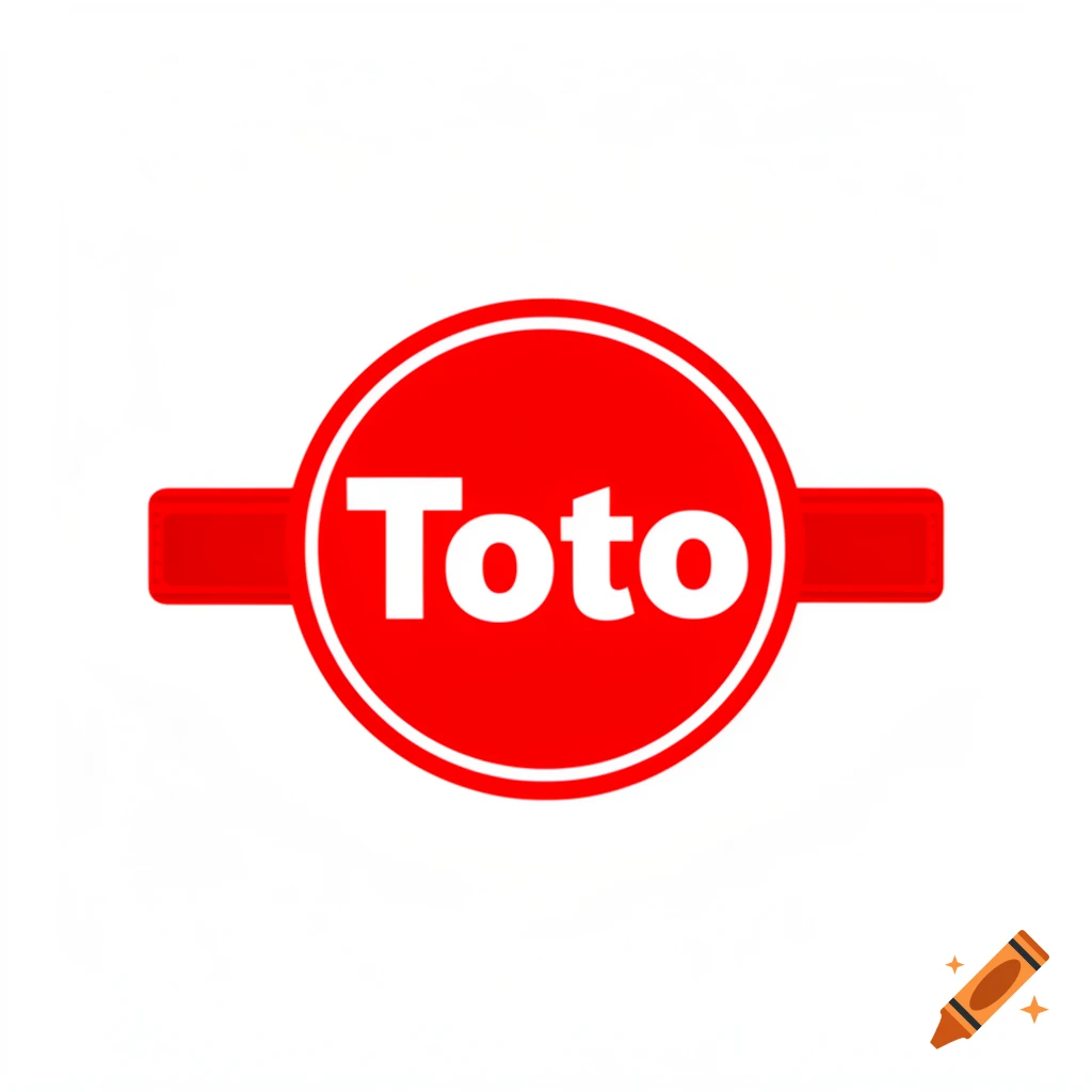 Red circular logo with white text 'Toto', flanked by red bars, on a white background.
