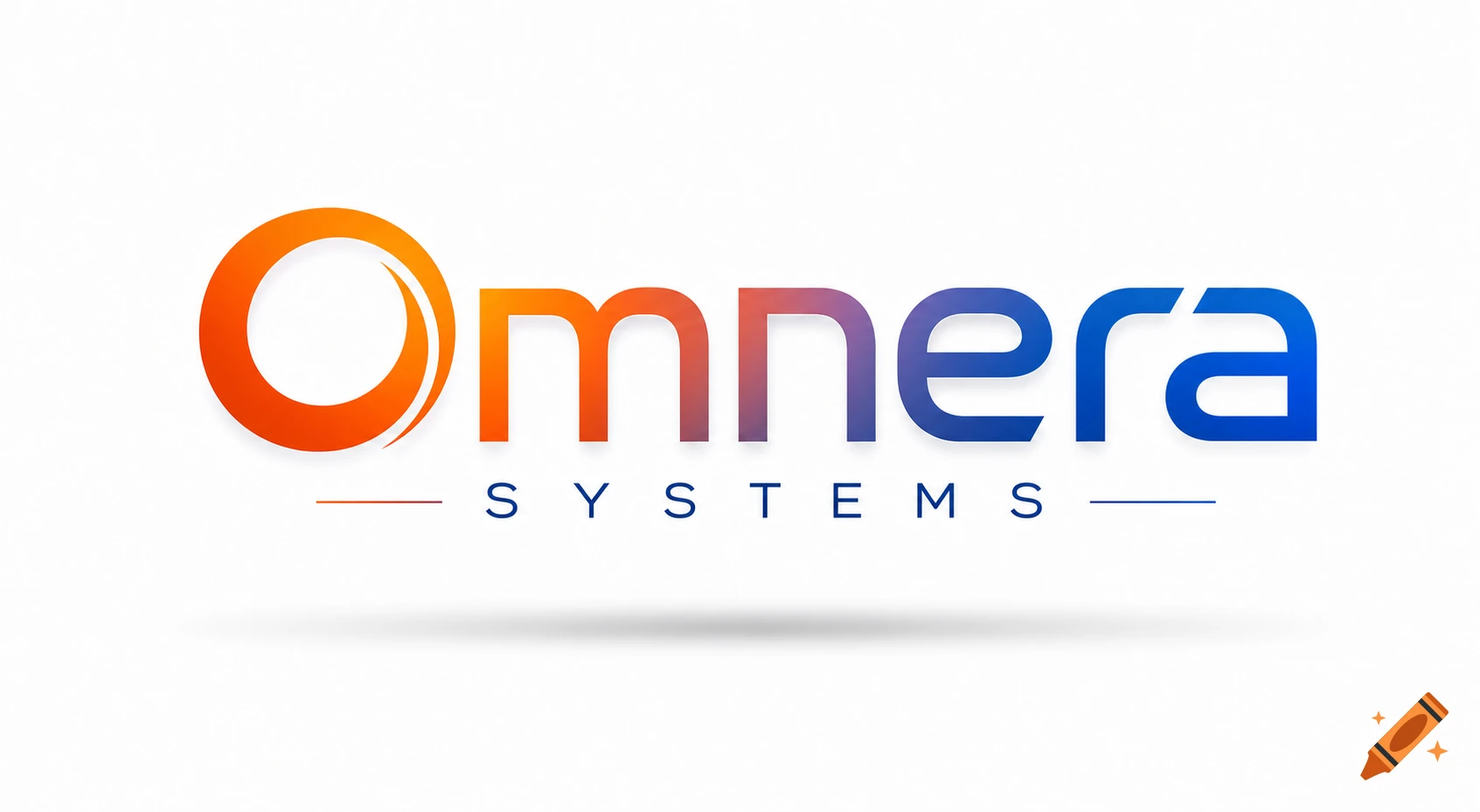 A modern logo for 'Omnera SYSTEMS' with a circular 'O' and gradient text from orange to blue, 'SYSTEMS' in smaller text below with a line on either side.