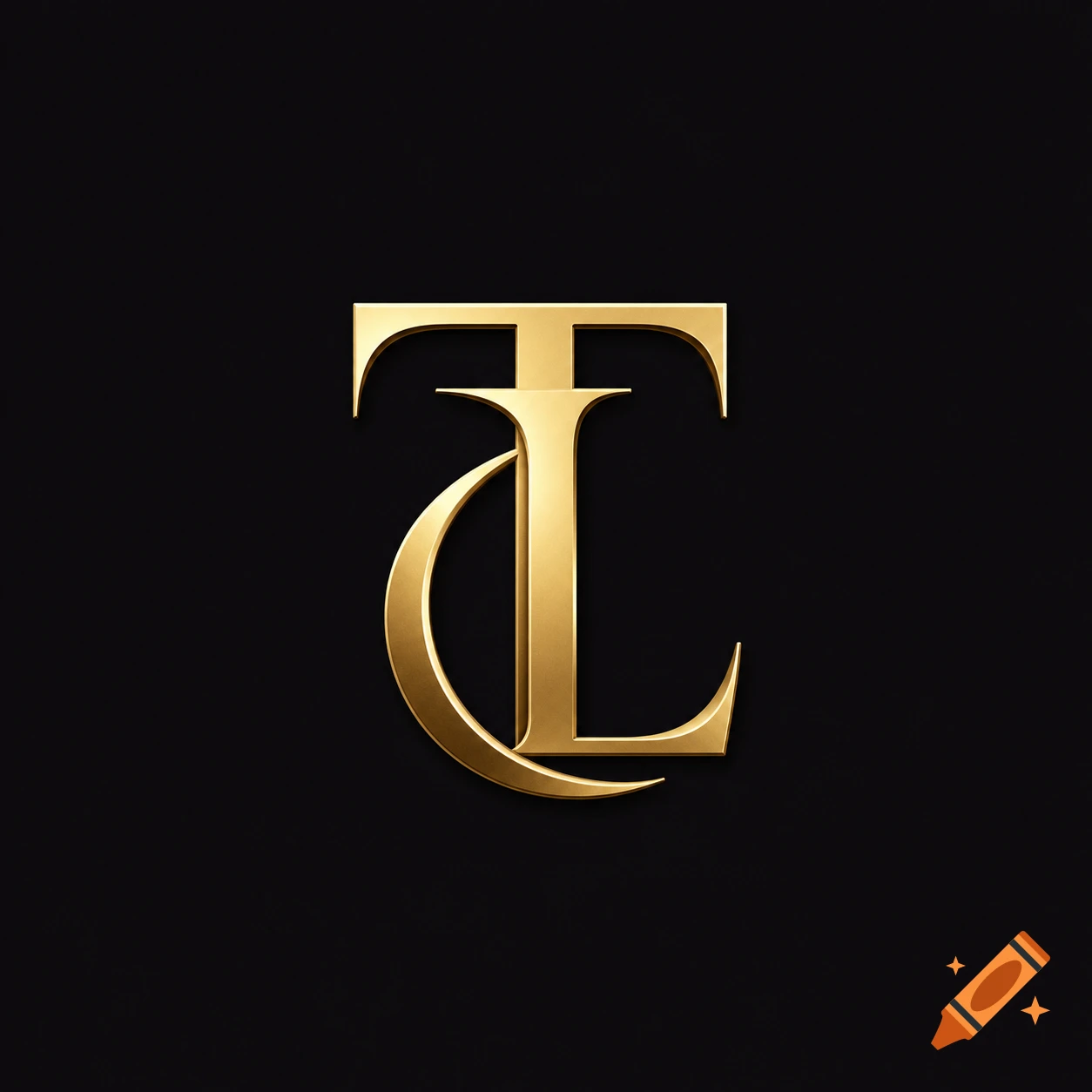A golden stylized monogram logo featuring the letters 'T' and 'L' intertwined on a black background.