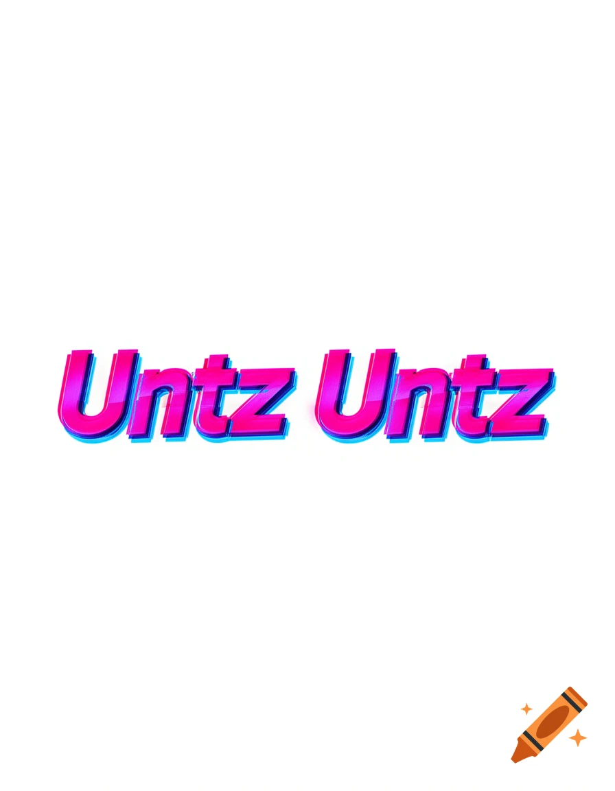 The words 'Untz Untz' in stylized pink and blue text on a white background.
