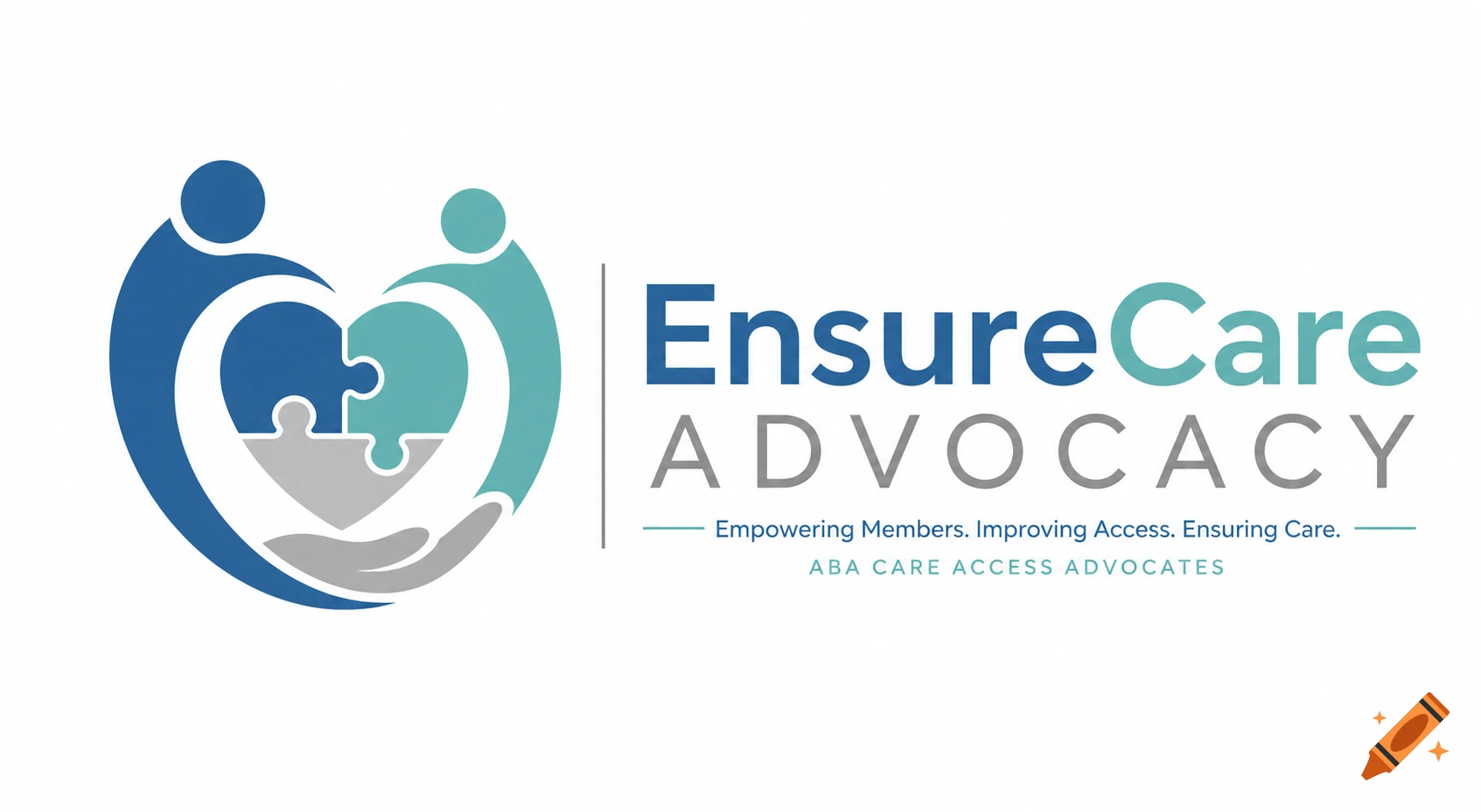 EnsureCare Advocacy logo featuring two stylized figures forming a heart around puzzle pieces, with 'EnsureCare ADVOCACY' text.