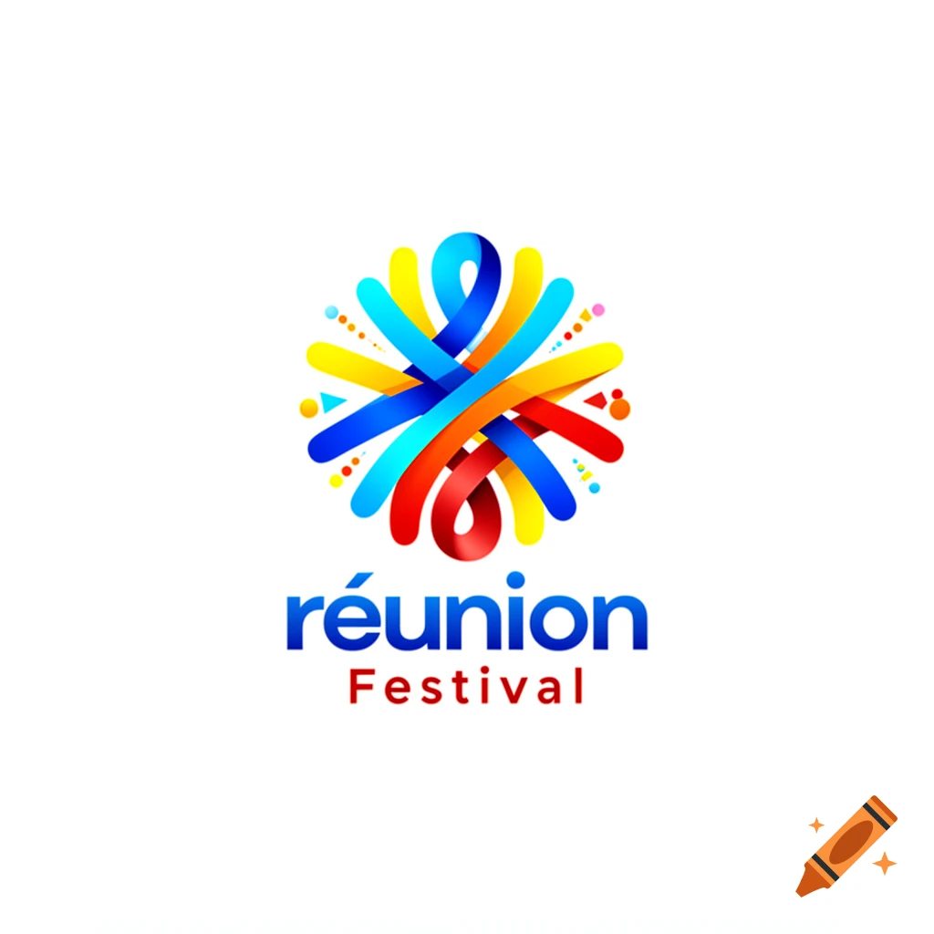 Colorful abstract logo with intertwined ribbons and radiating dots, featuring 'r 0233union Festival' text below.