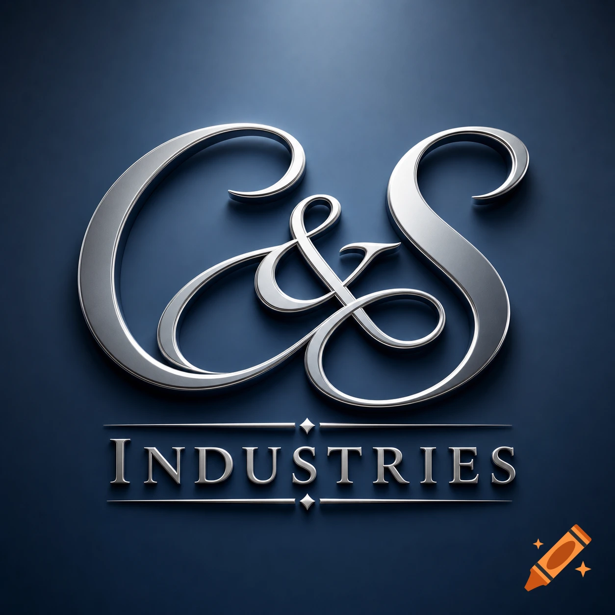 A metallic silver C&S Industries logo in elegant script and serif font on a dark blue background.