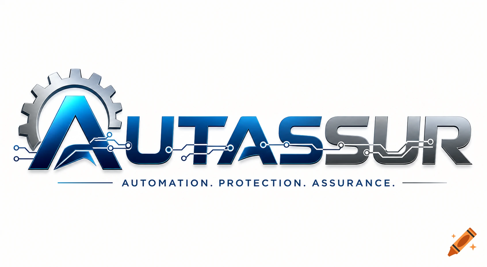A blue and silver logo for 'AUTASSUR' with a gear and circuit board lines, featuring the tagline 'AUTOMATION. PROTECTION. ASSURANCE.'
