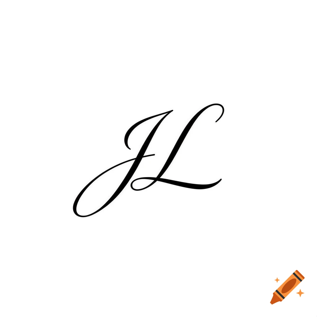 Black calligraphic monogram of the letters JL on a plain white background.