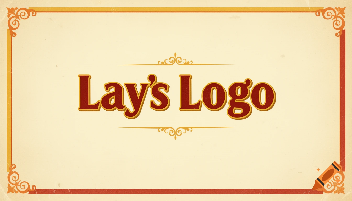 Vintage styled title card reading Lay's Logo with decorative retro border.