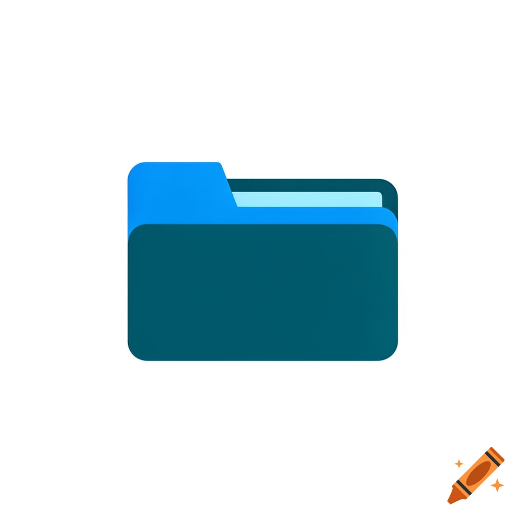 Blue folder icon on a white background.