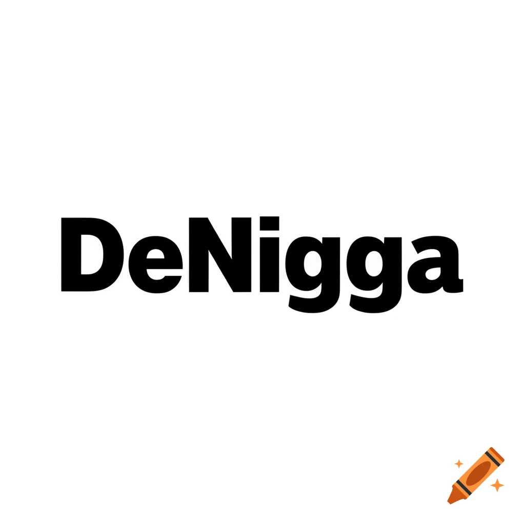 The word DeNigga in black bold font on a white background.