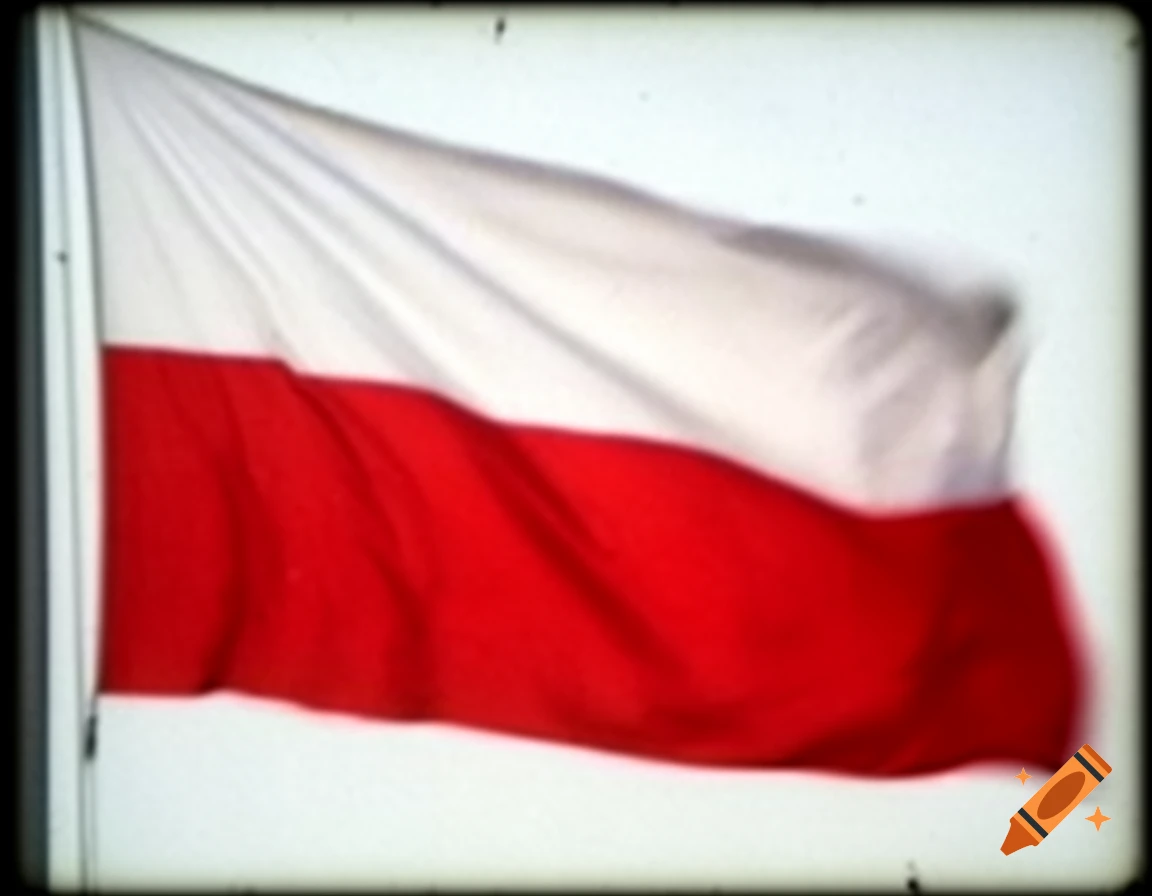 A slightly blurred, vintage 2002-style photograph of the flag of Monaco waving against a bright background.