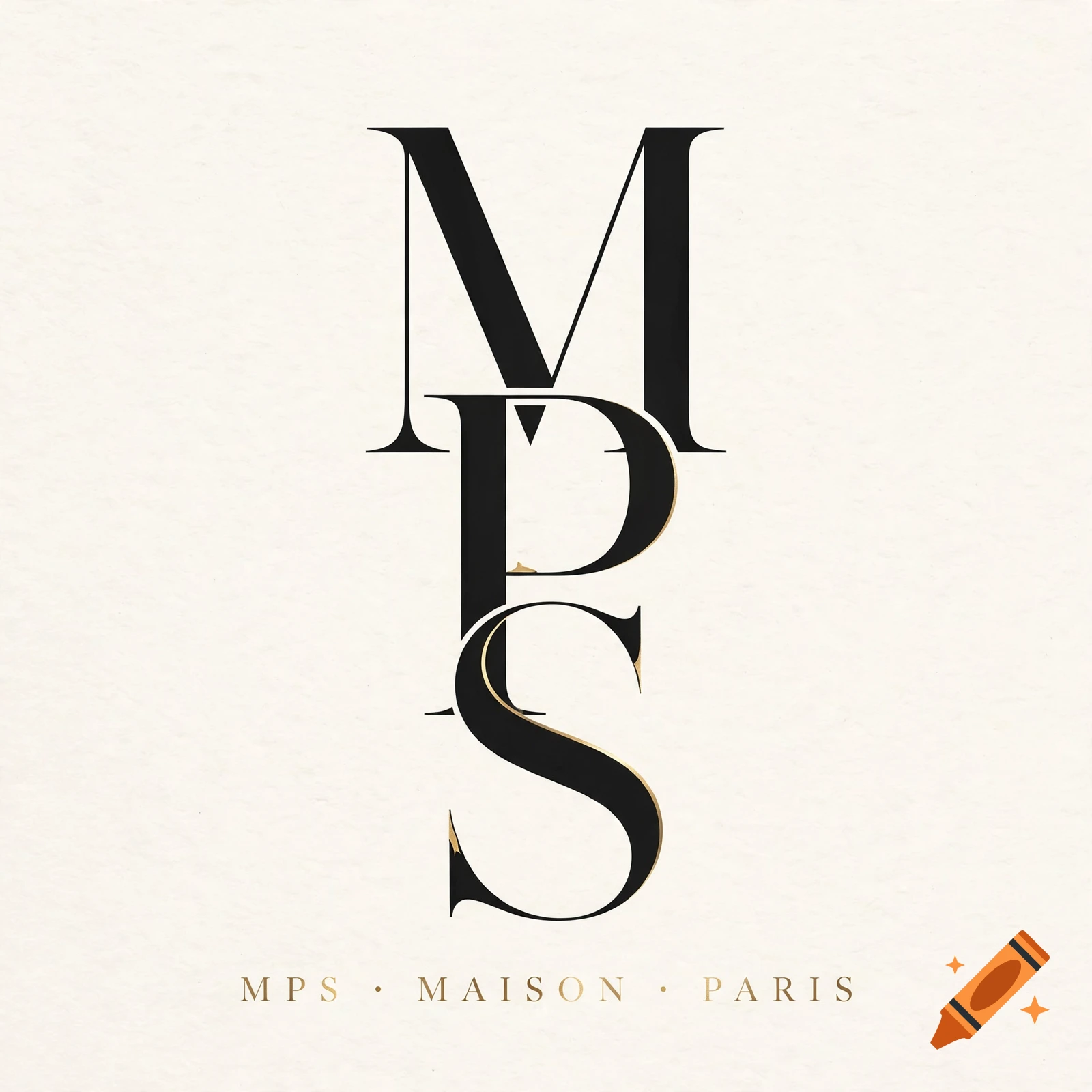 Monogram logo featuring interlocking black letters MPS, with the text MPS MAISON PARIS underneath on a textured cream background.