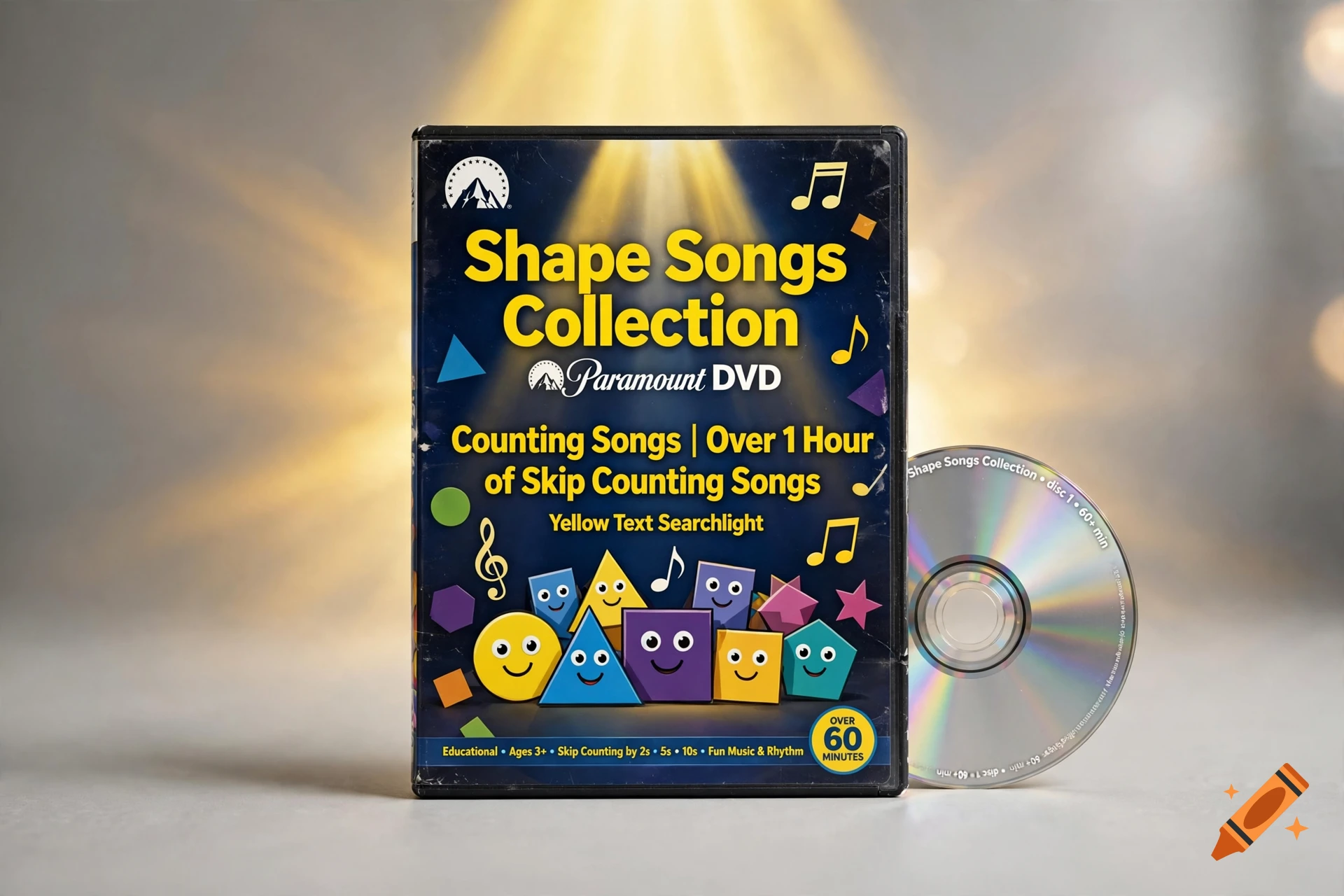 Paramount DVD case for Shape Songs Collection with a disc next to it on a neutral surface.