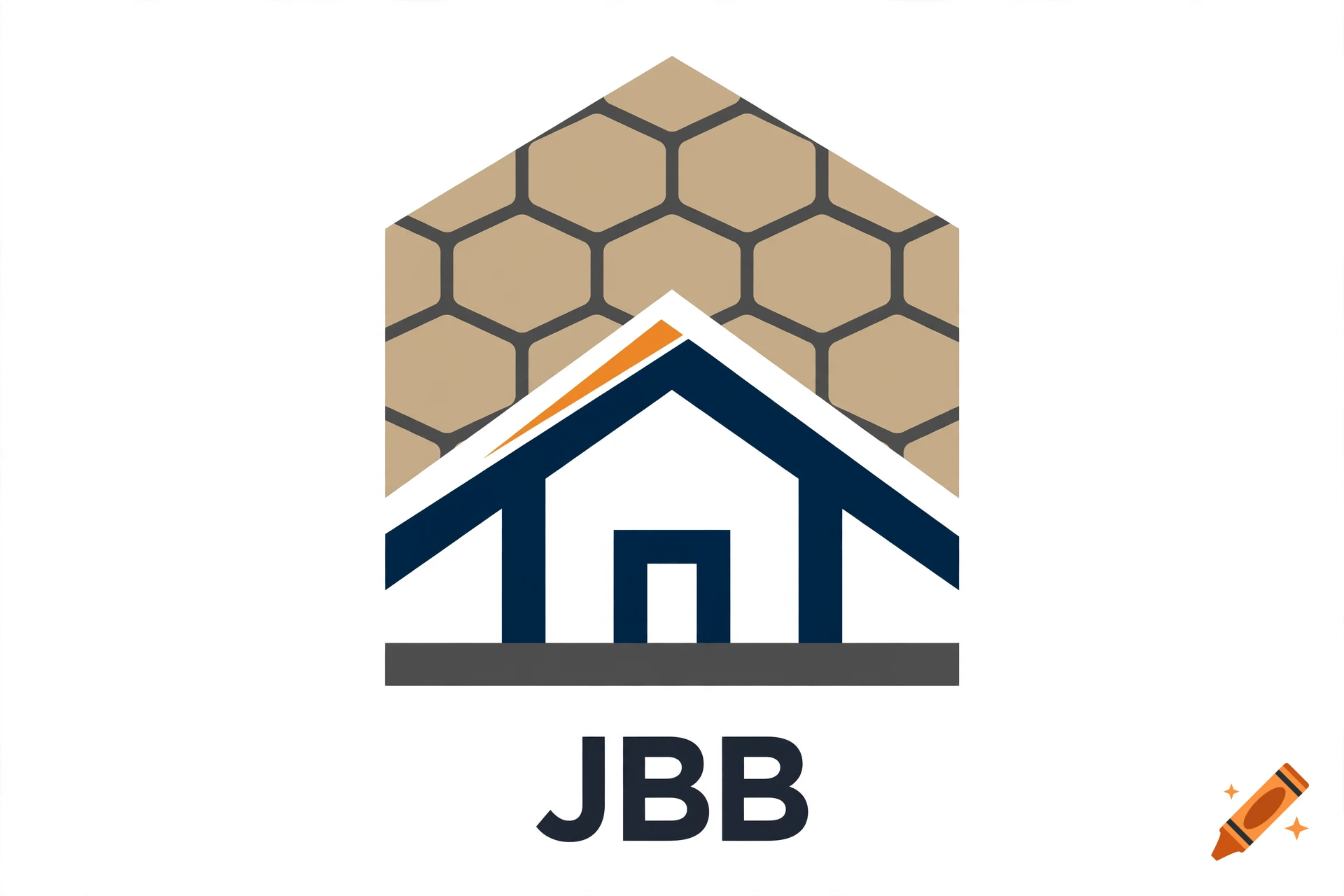 Company logo featuring a stylized house with a honeycomb pattern above and the initials JBB below.