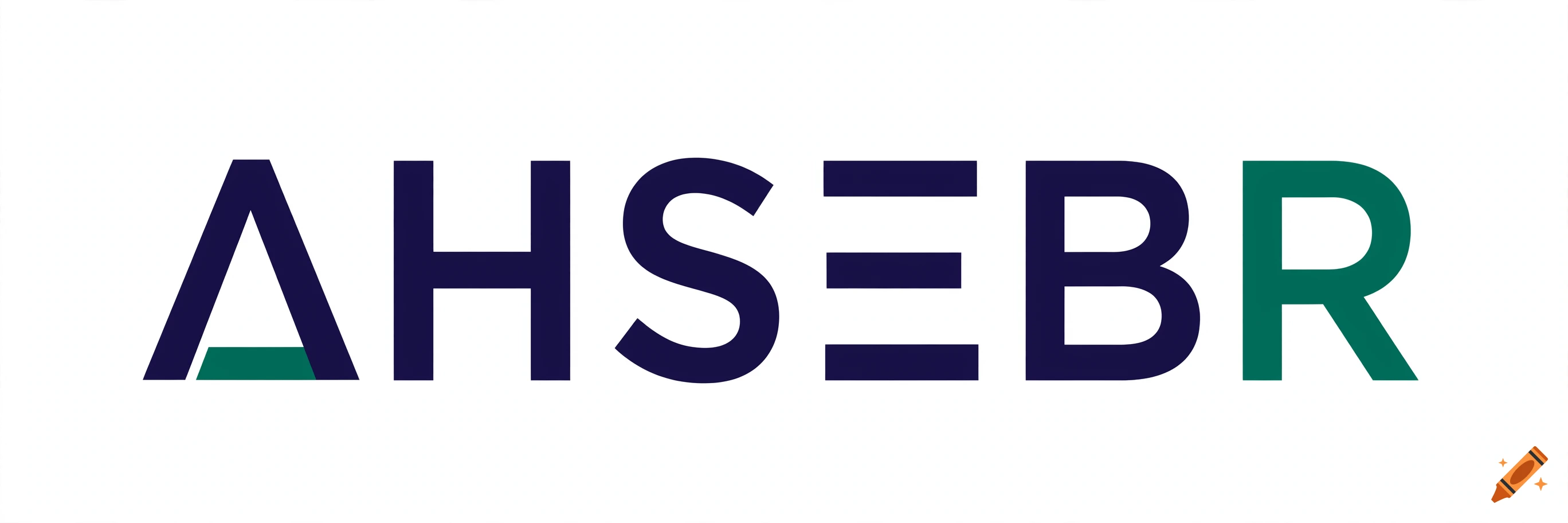The text AHSEBR in dark blue and green sans-serif font on a white background.