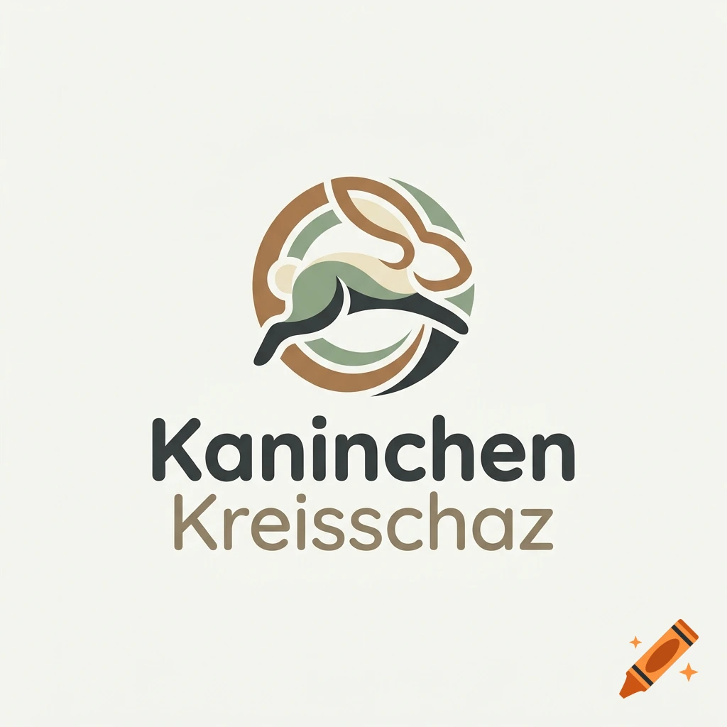 A stylized logo featuring a leaping rabbit inside a circular frame, with the text Kaninichen Kreisschaz below it.
