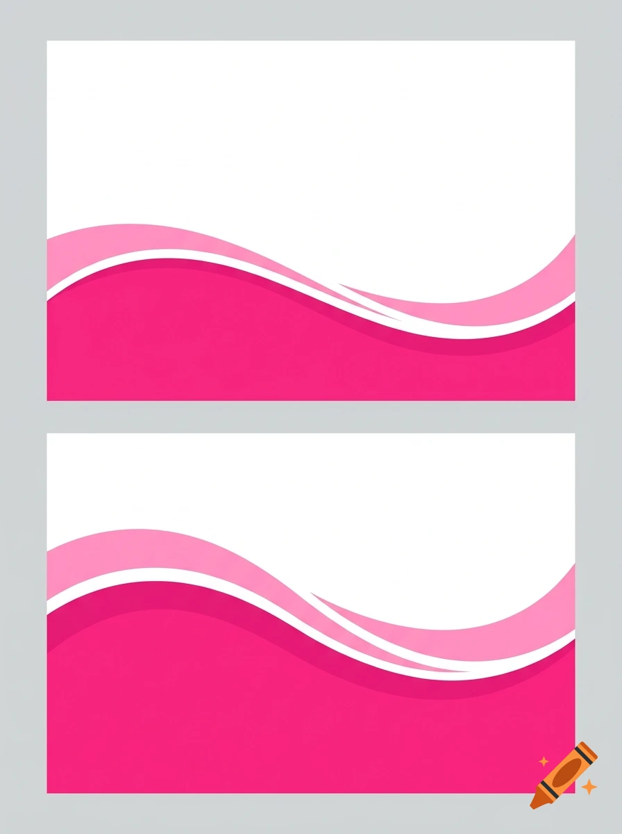 Flyer template mockups with white background and pink abstract wave footer.