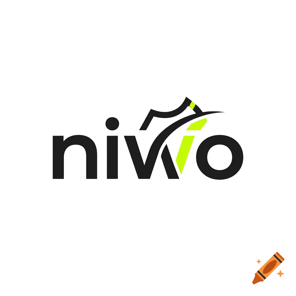 Minimalist logo design for 'niwo' with a shoe graphic integrated into the text on a white background.