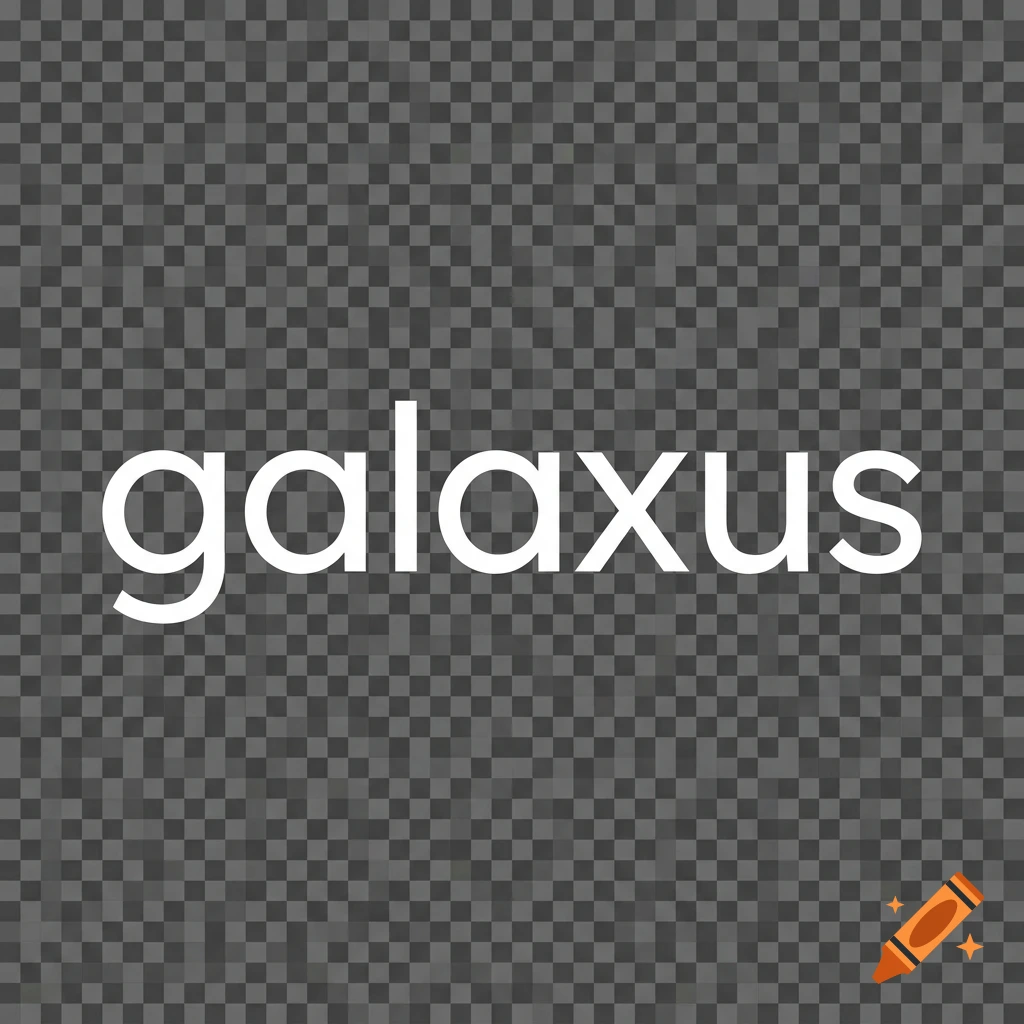 The white text 'galaxus' centered on a grey checkerboard background.